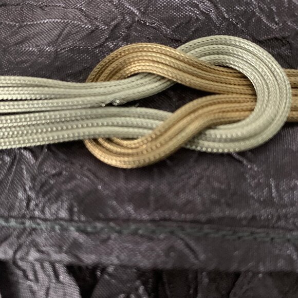 Unique Vintage Bracelet and Necklace Set in Two Tone Sterling Silver - Picture 4 of 12